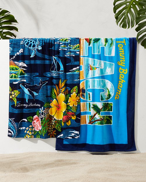 Hawaiian Islands & Beach Ya to It Beach Towels - Set of 2