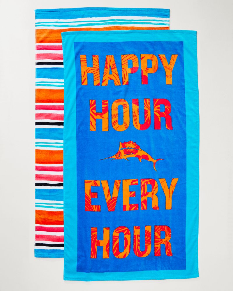 Cape Coral & Happy Hour Beach Towels — Set of 2