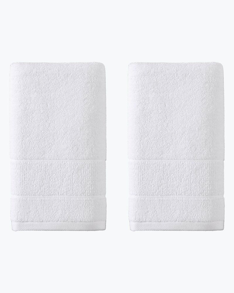 Tommy Bahama Island Retreat 2-Piece White Cotton Bath Towel Set