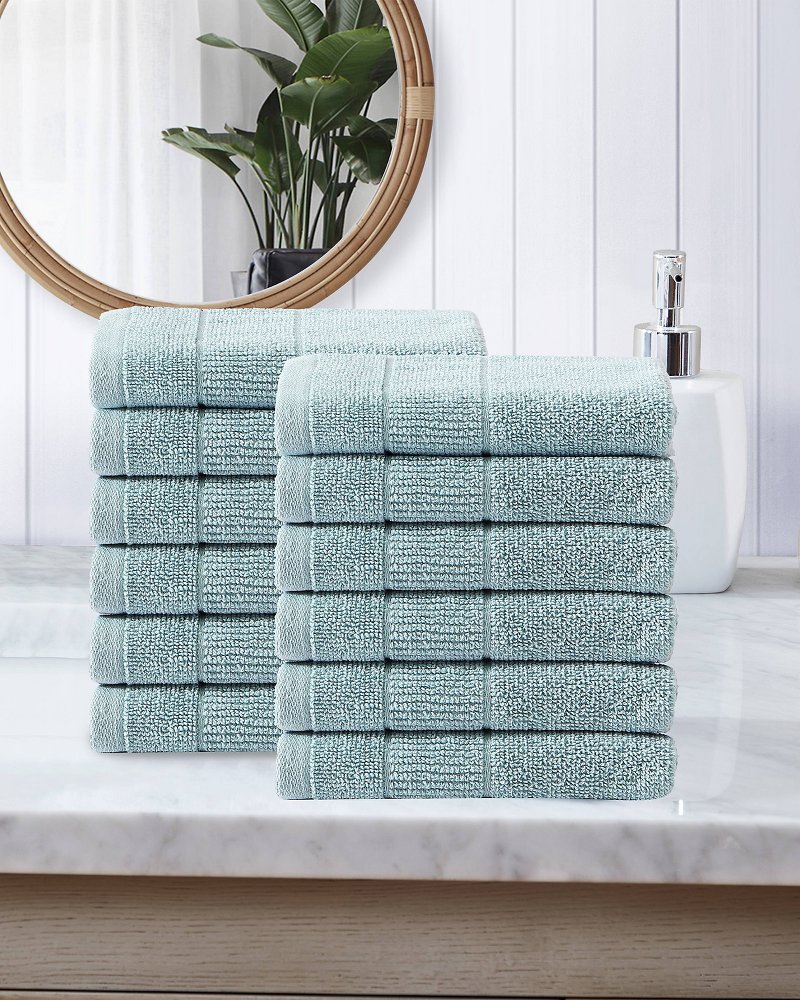 Tommy Bahama Northern Pacific 12-Piece White Cotton Wash Towel Set