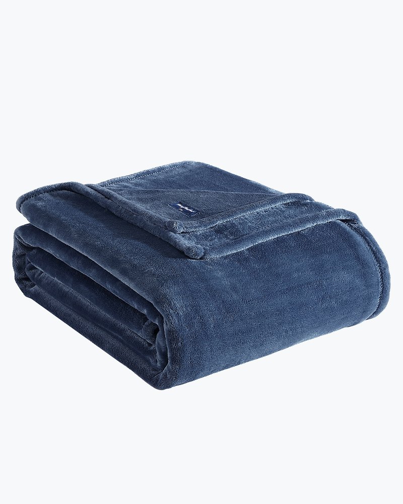 Thumbnail for Plush Fleece Blue Twin Blanket