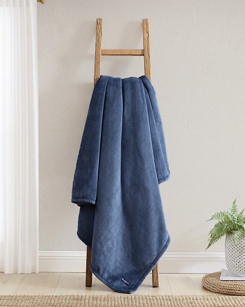 Plush Fleece Blue Twin Blanket