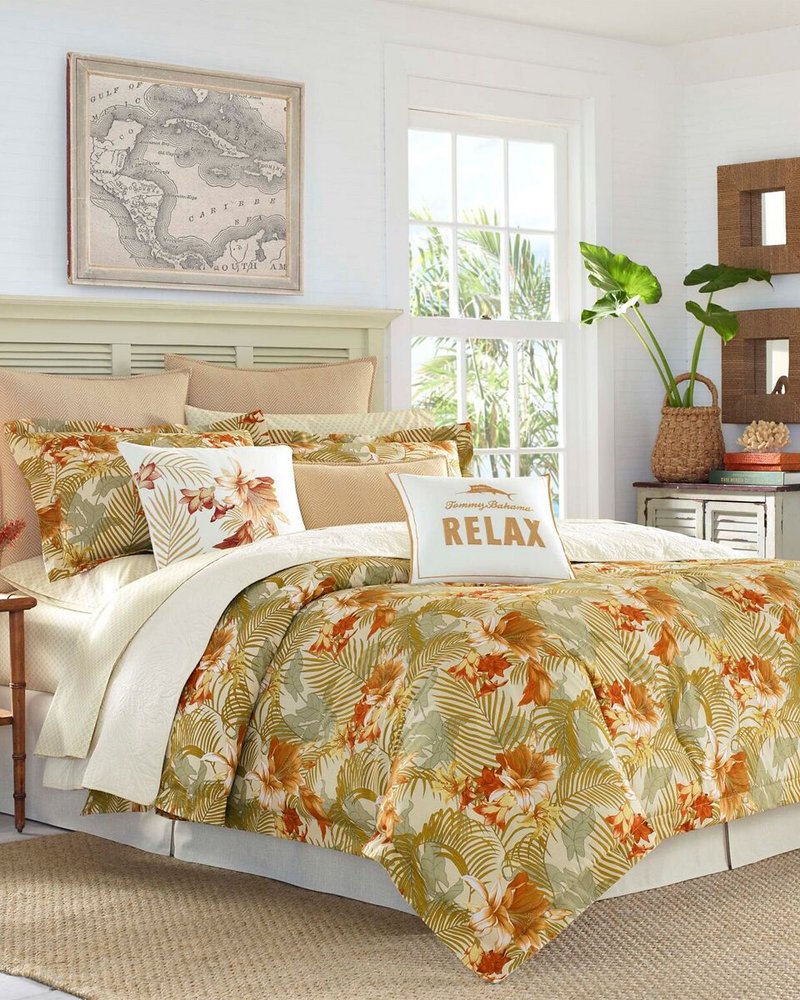 Loredo Gardens Medium Orange Duvet Cover Set, King