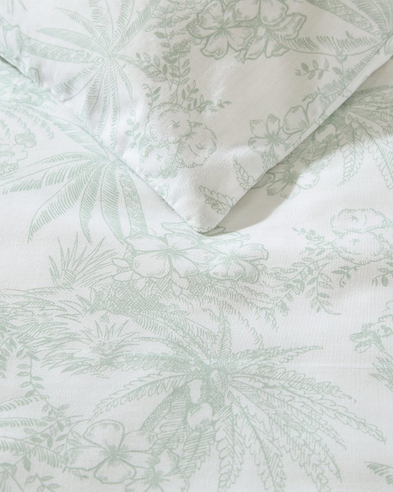 Pen and Ink Palm 3-Piece Full/Queen Duvet Set