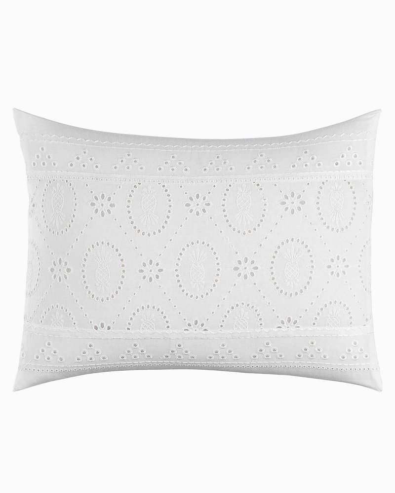 Siesta Key White Eyelet Breakfast Pillow
