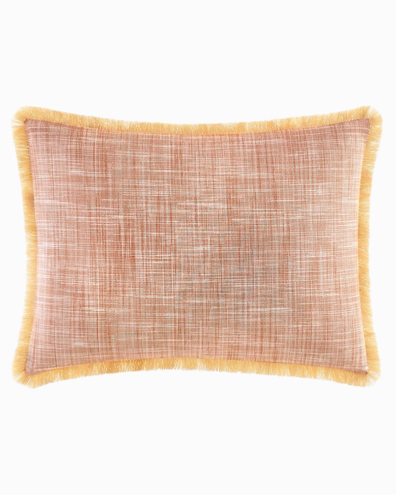 Sunrise Stripe Burnt Coral Breakfast Pillow