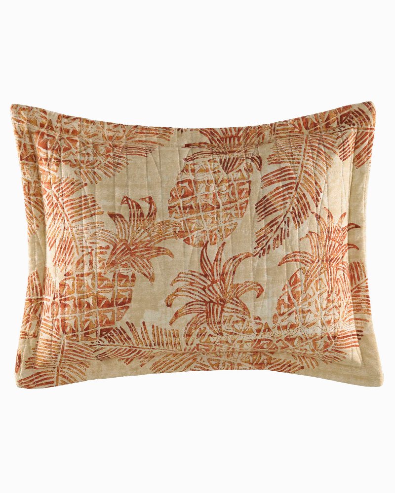 Batik Pineapple Burnt Coral Breakfast Pillow