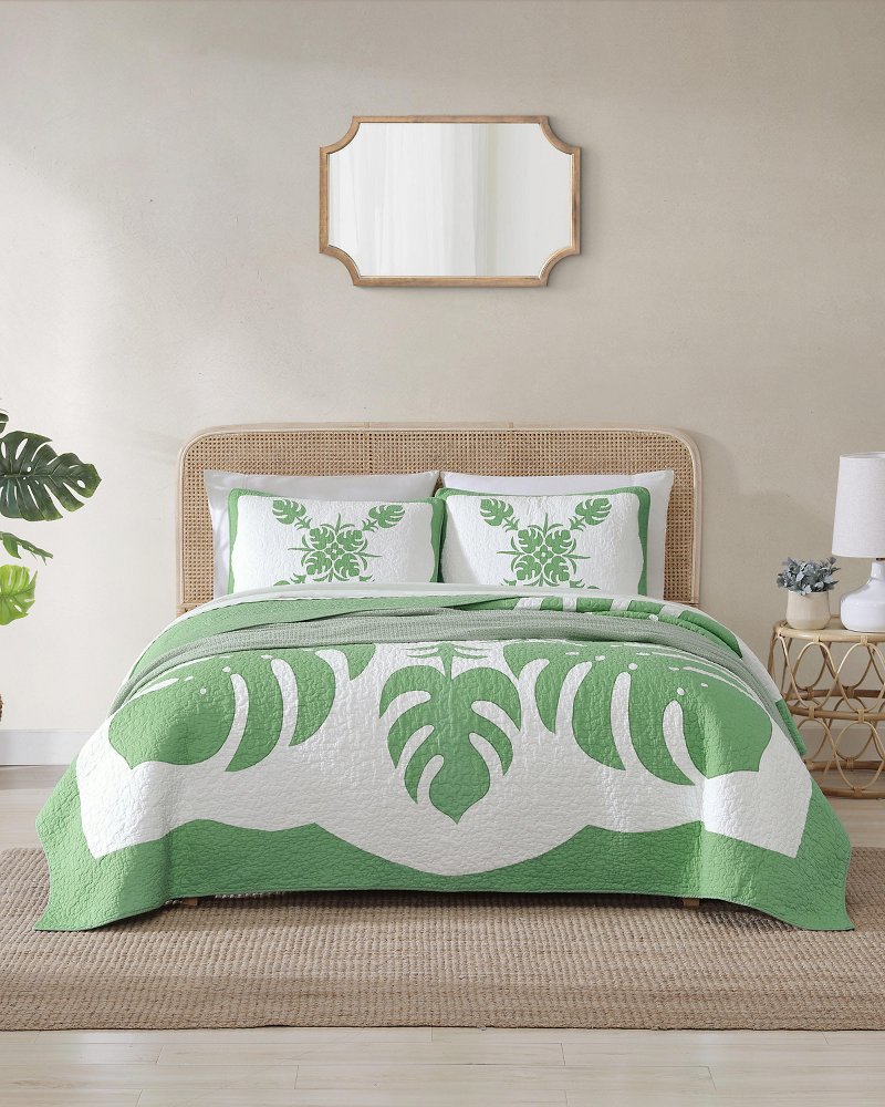 Thumbnail for Molokai Leaf Full/Queen Quilt