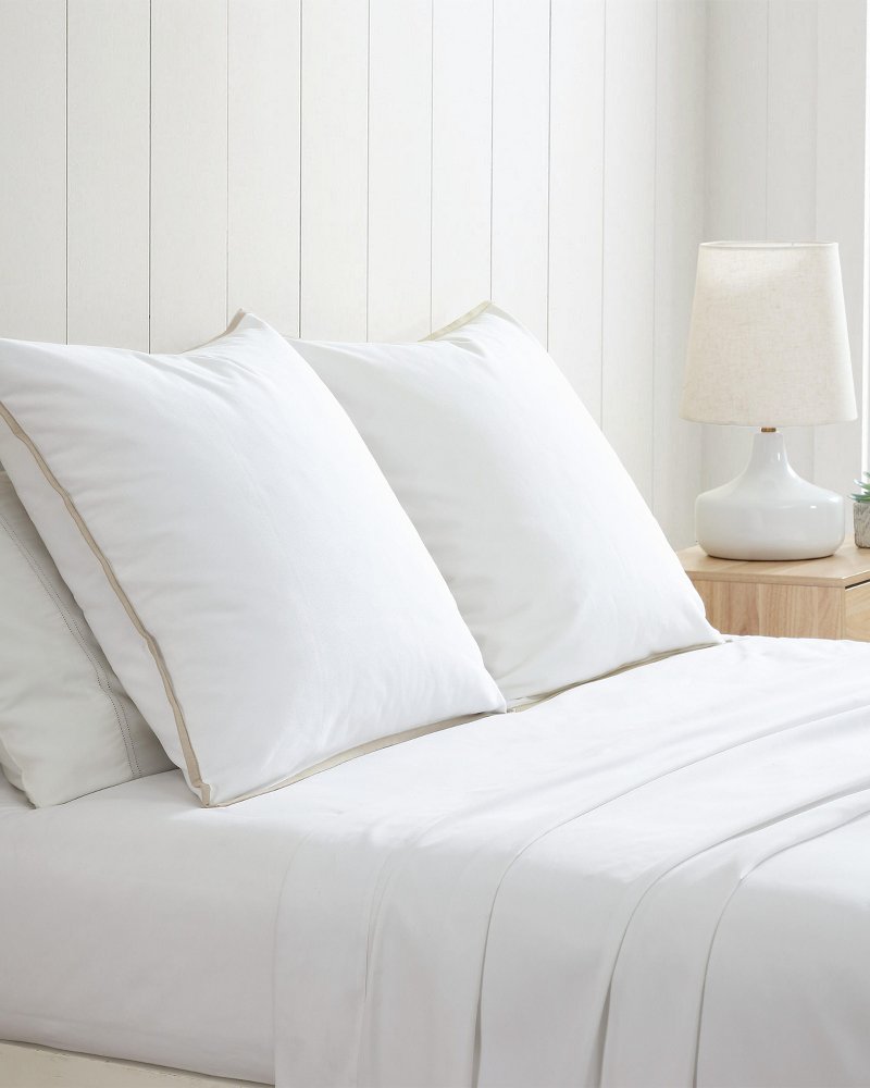 Thumbnail for Bahama Basic Canvas White European Shams - Set of 2