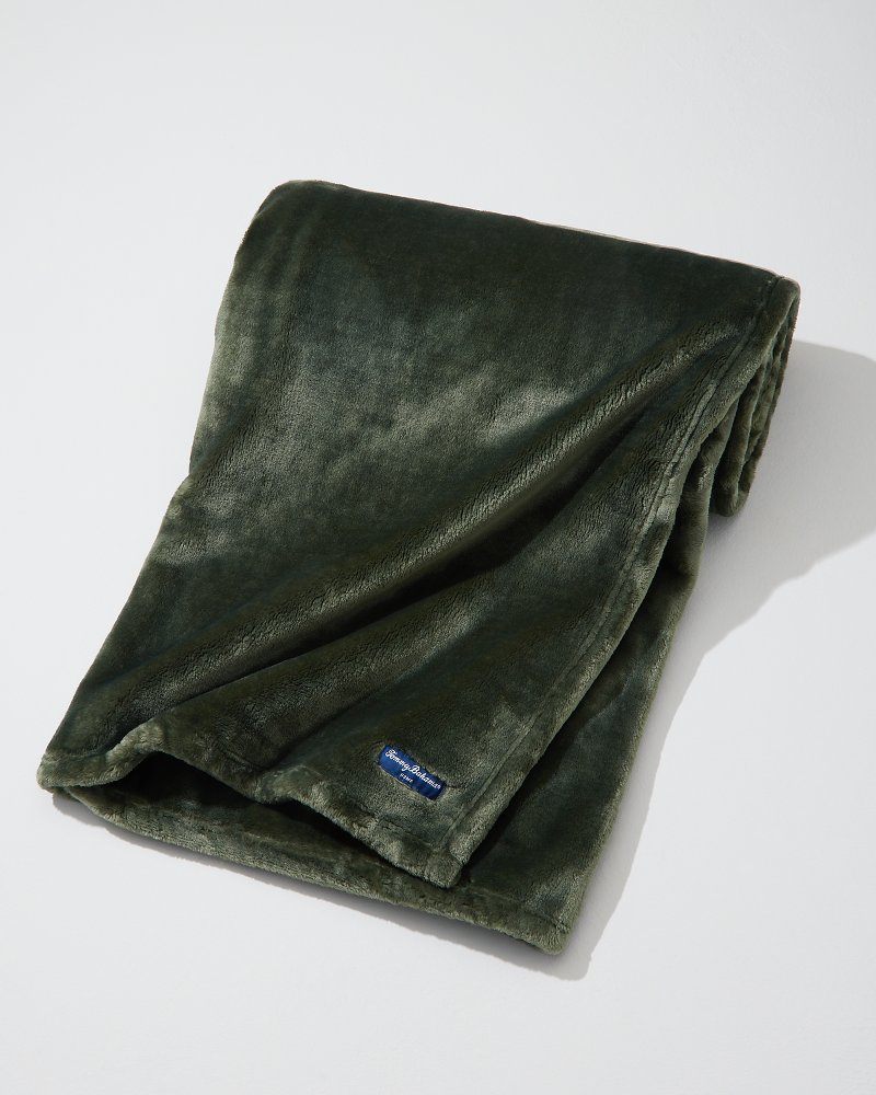  Fleece Blanket Plush Throw Blanket Olive Green Solid