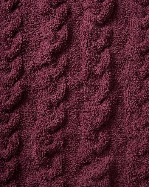 Chenille Cable Knit Throw