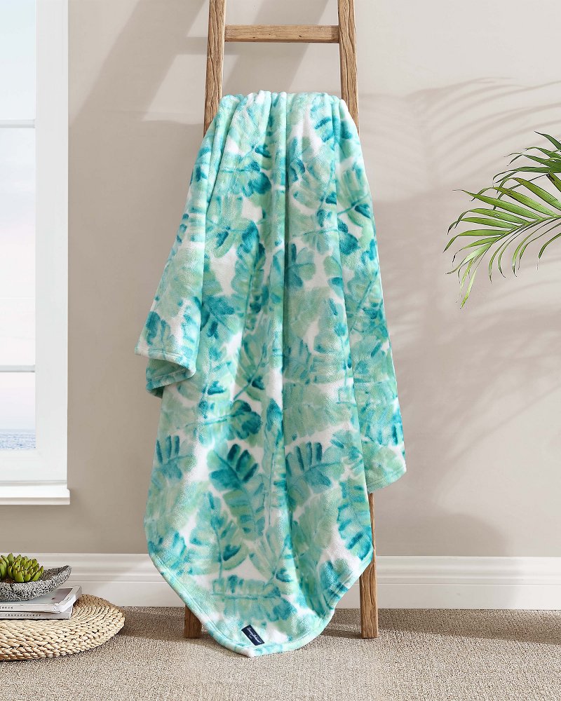 Tommy Bahama Solid Ultra-Soft Plush Fleece Blanket