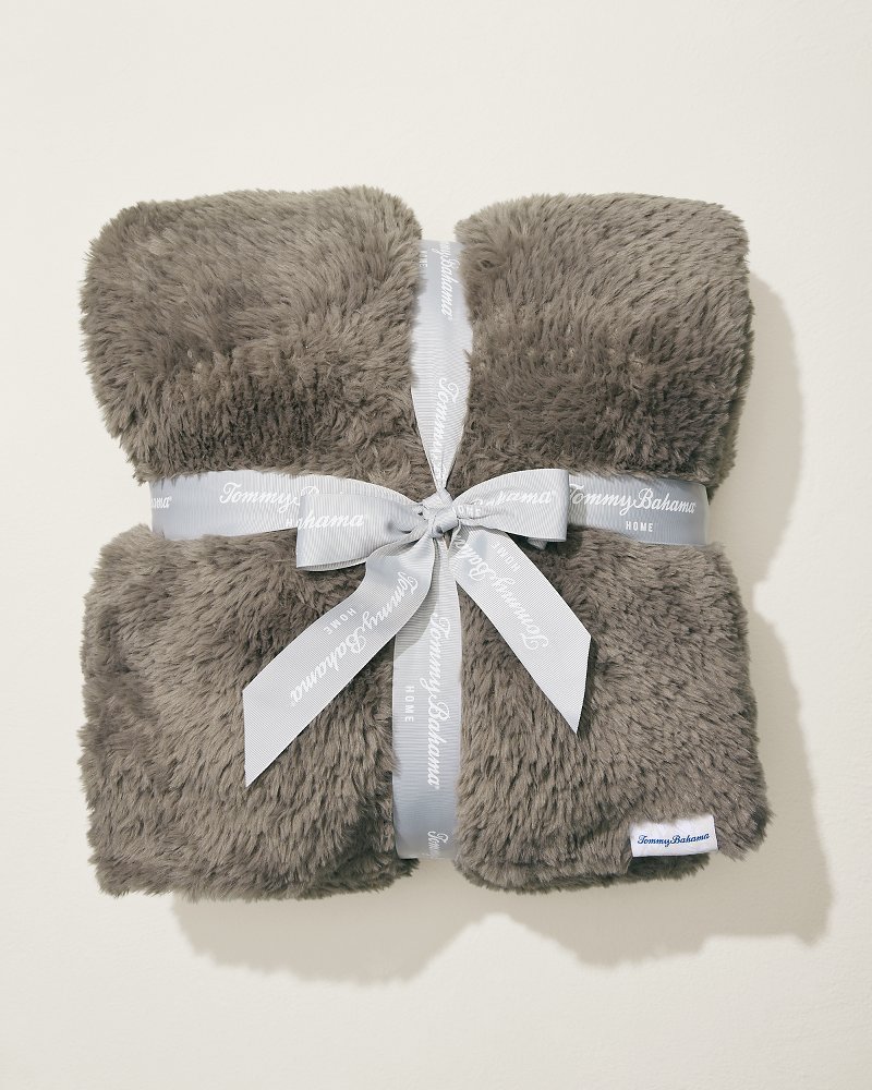 Faux Sable Mink Knit Throw