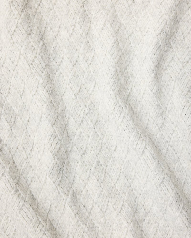 Treillage Grey Knit Throw thumbnail 4