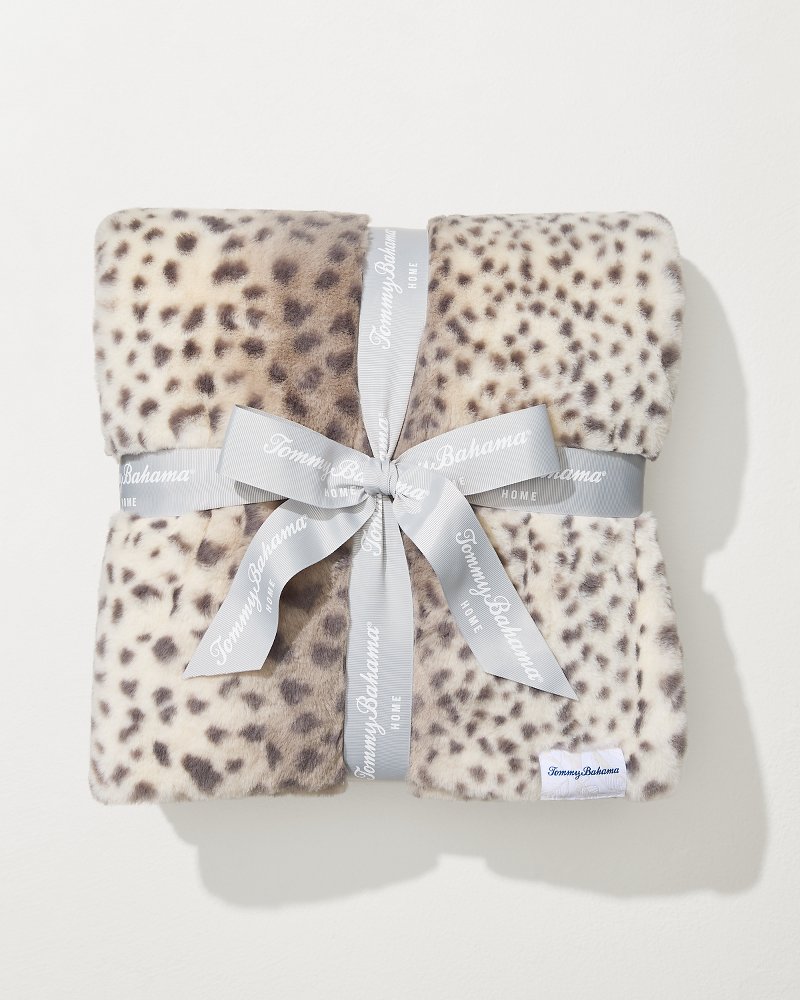 Faux Fur Printed Cheetah Throw