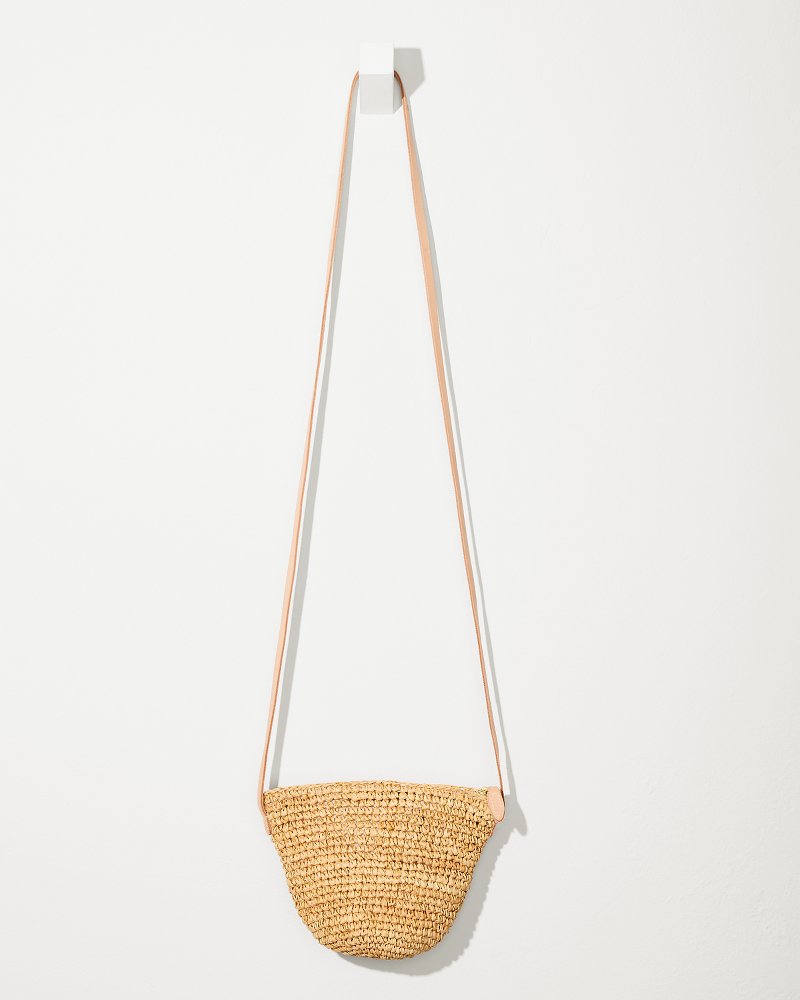 Thumbnail for South Beach Lux Raffia Crossbody Bag