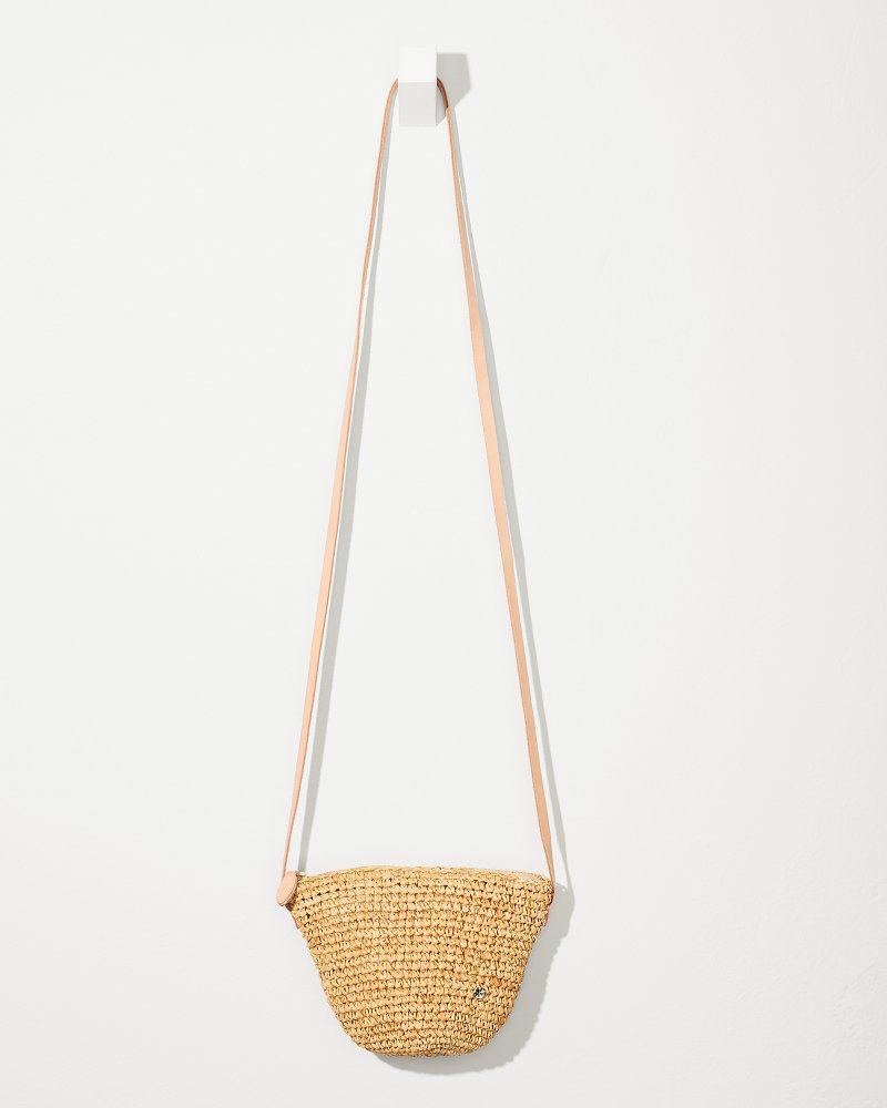 South Beach Lux Raffia Crossbody Bag