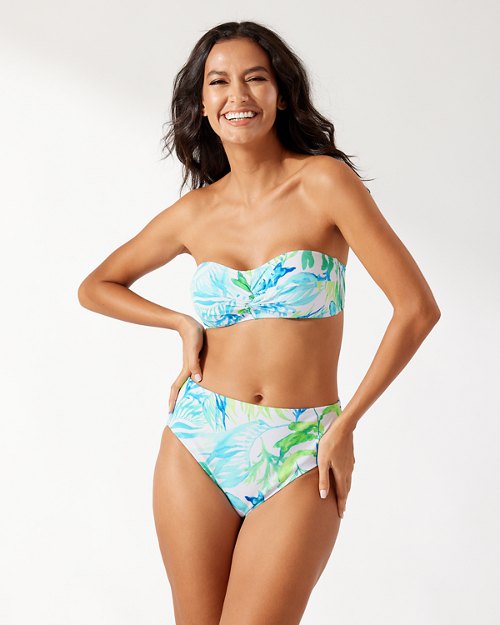 Island Cays Sea Fronds Twist-Front Bandeau