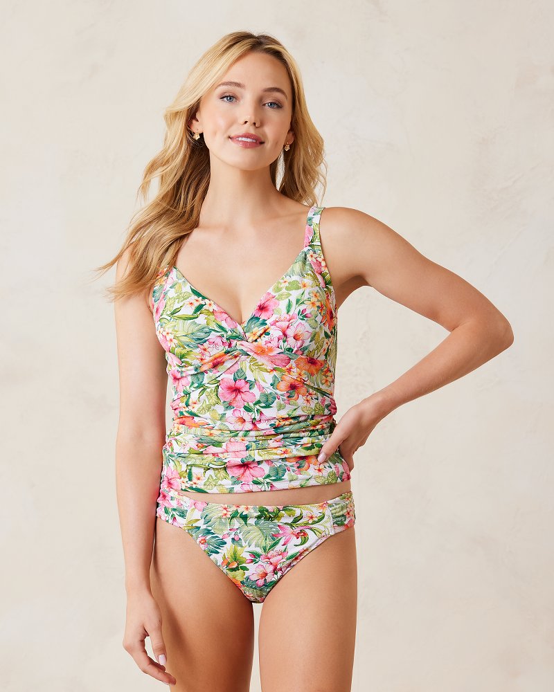 Buy Chenghe Women's Bandeau Blouson Tankini Top High Waisted Moderate  Bottom Two Piece Swimsuits Bathing Suits Online at desertcartCyprus