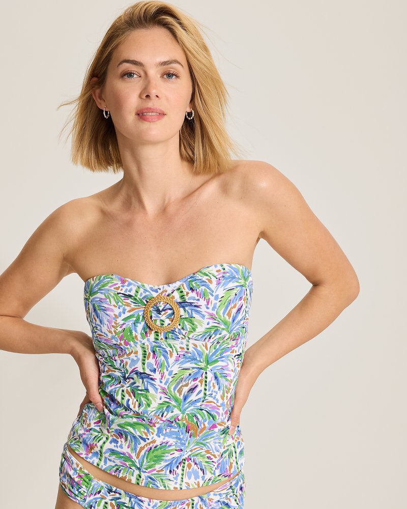 Island Cays Poolside Palms Bandeau Tankini Top thumbnail 4