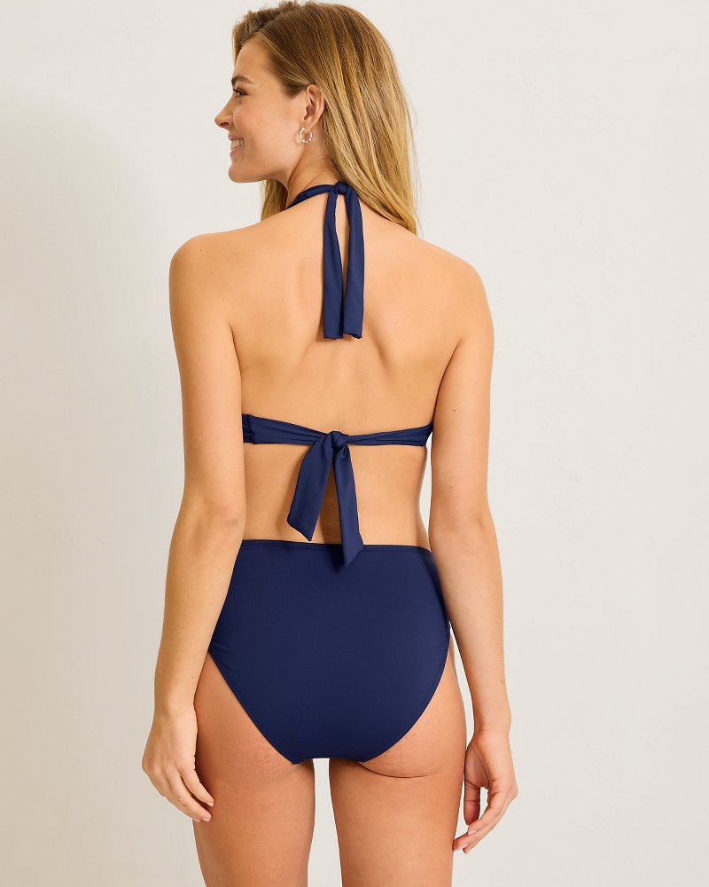 Pearl Double-Strap Halter Bikini Top thumbnail 3