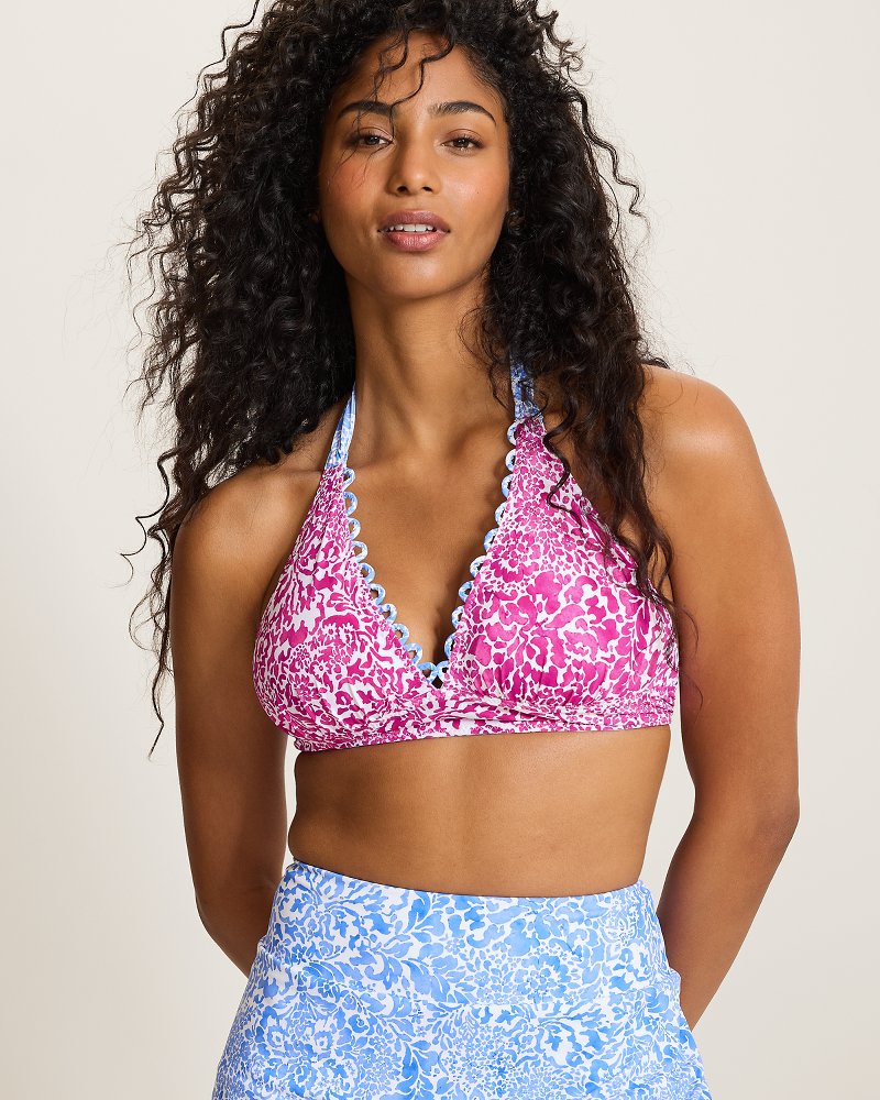 Sanibelle Paisley Daze Reversible Halter Bikini Top