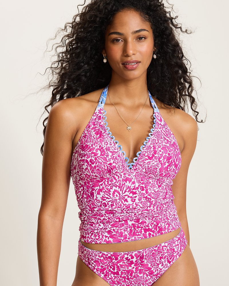Sanibelle Paisley Daze Reversible Halter Tankini Top