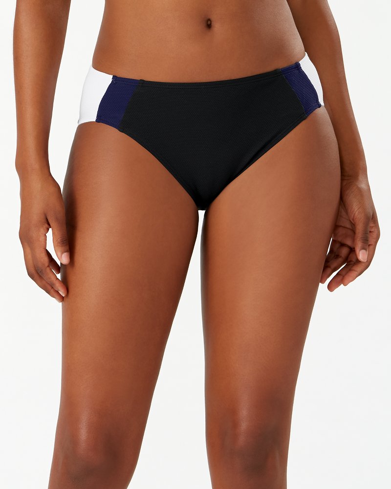 Island Cays Colorblock High-Waist Bikini Bottoms