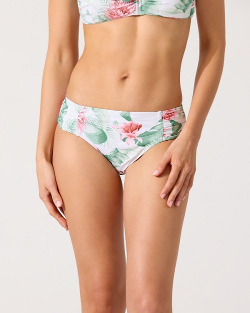 Breezy Botanical Shirred Hipster Bikini Bottoms
