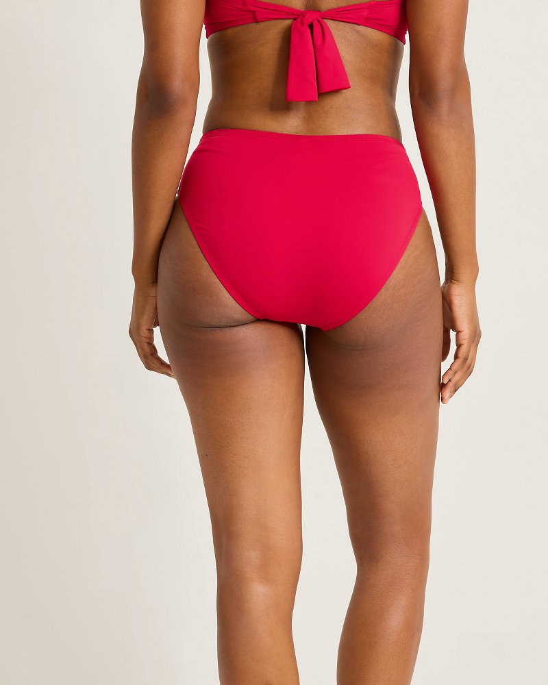 Pearl High-Waist Shirred Bikini Bottoms