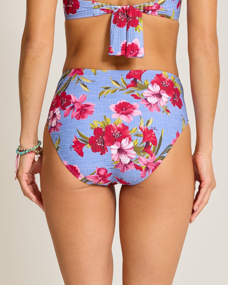 Tropic Isles Chambray Beach High-Waist Bikini Bottoms