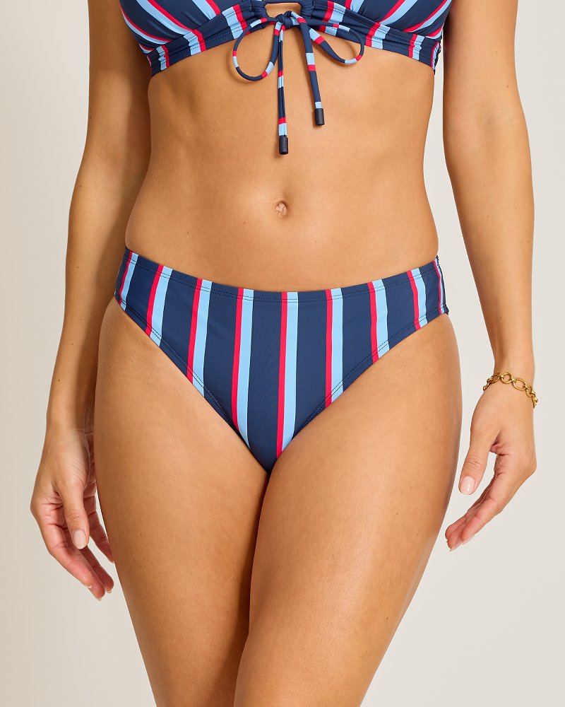 Deepsea Stripe Hipster Bikini Bottoms