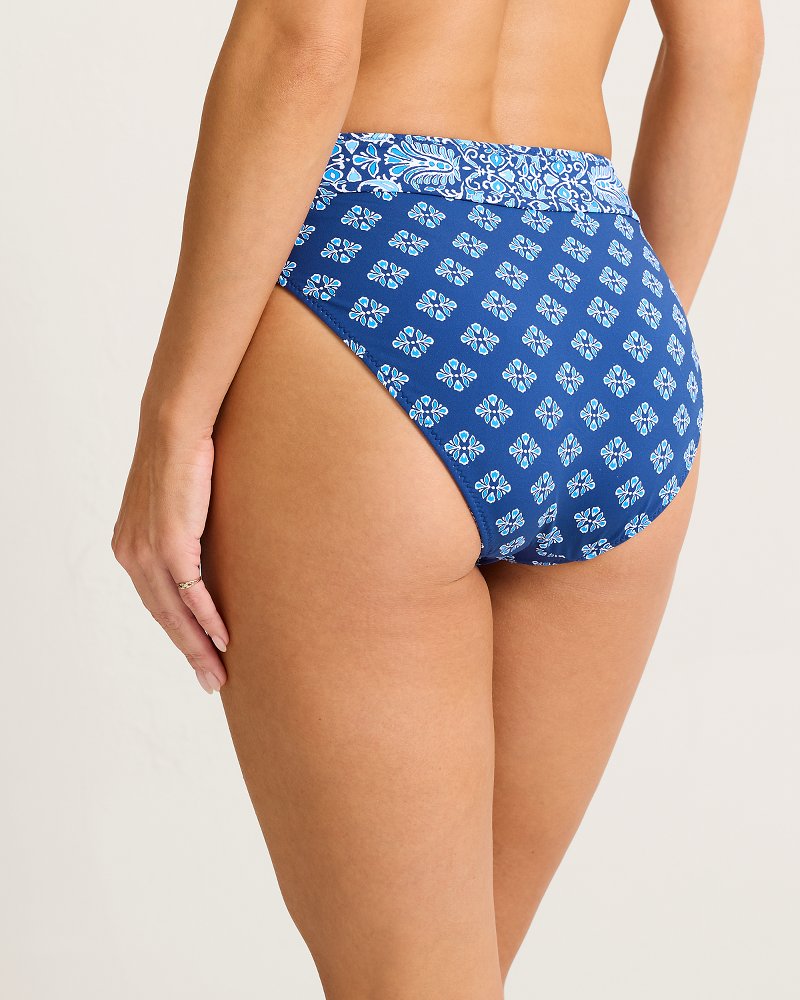 Noble Pineapple Reversible High-Waist Bikini Bottoms