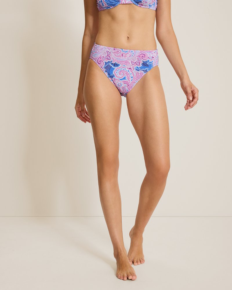 Island Cays Paisley Daze High-Waist Bikini Bottoms thumbnail 3
