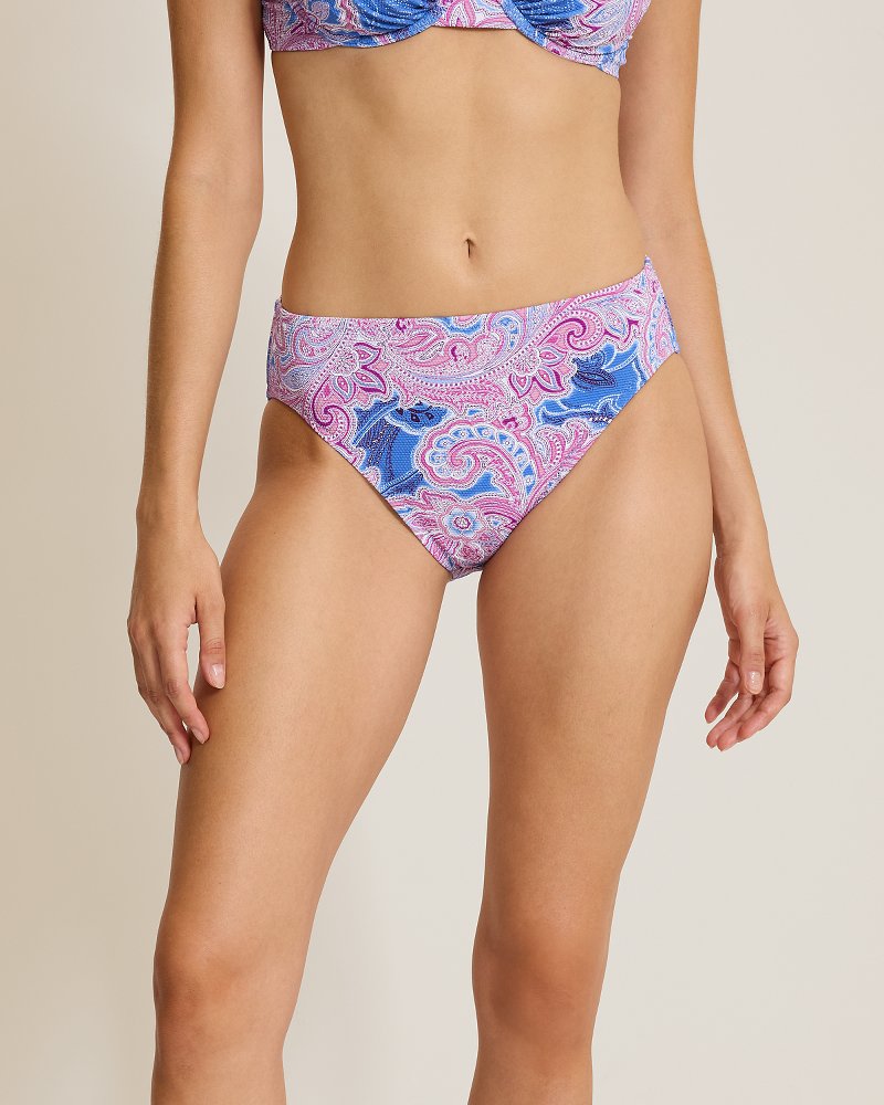 Island Cays Paisley Daze High-Waist Bikini Bottoms