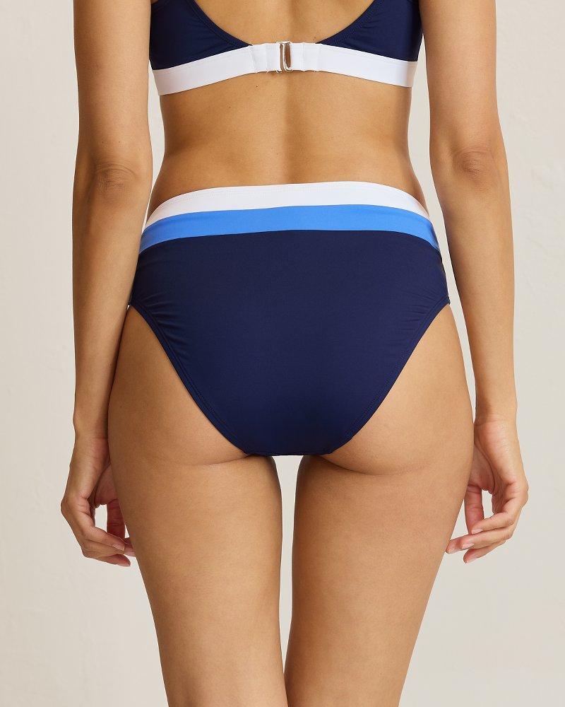 Sanibelle Colorblock High-Waist Bikini Bottoms