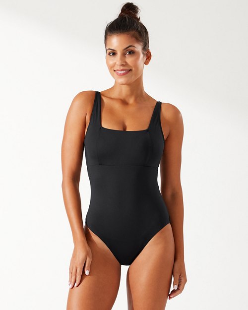 Palm Modern™ Over-the-Shoulder Square Neck One-Piece Swimsuit