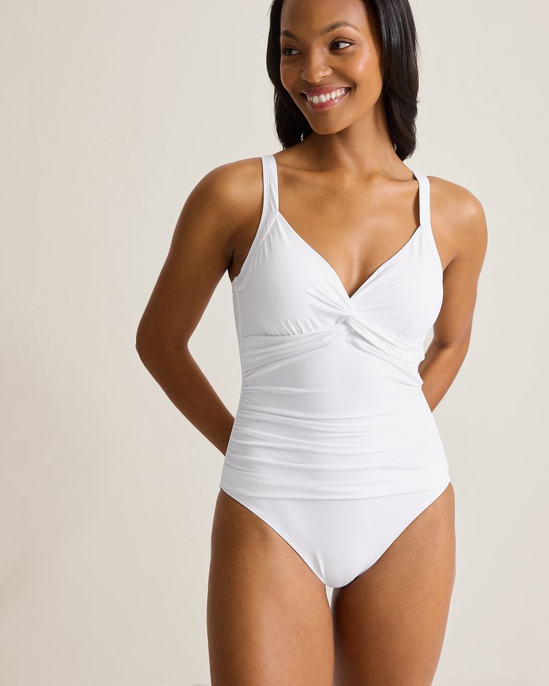 Women's Lands' End Mastectomy Slender Grecian Tummy Control