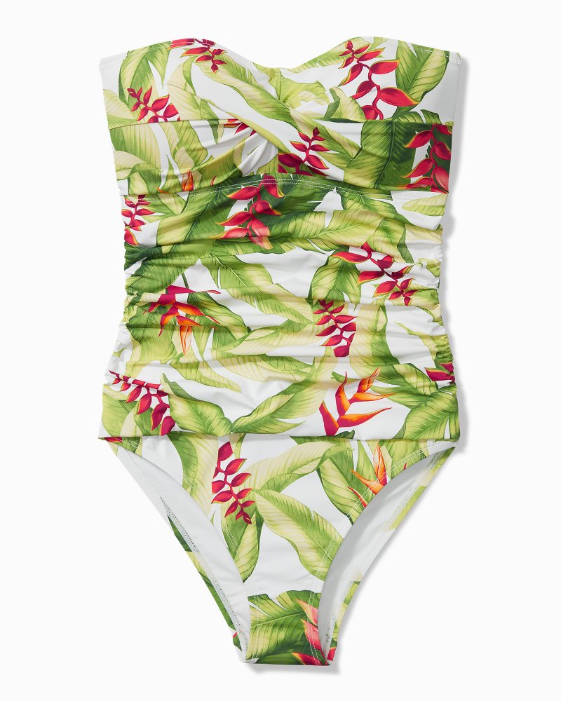 Women's Calypso Fronds Bandeau One-Piece