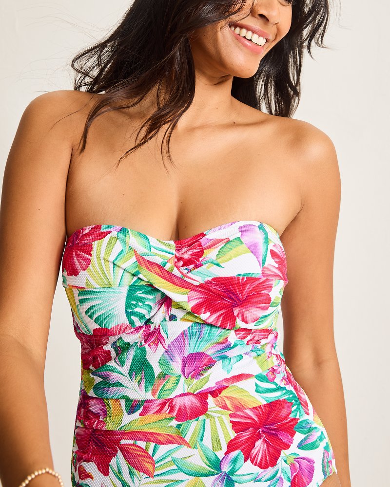Thumbnail for Island Cays Fiesta Bandeau One-Piece Swimsuit