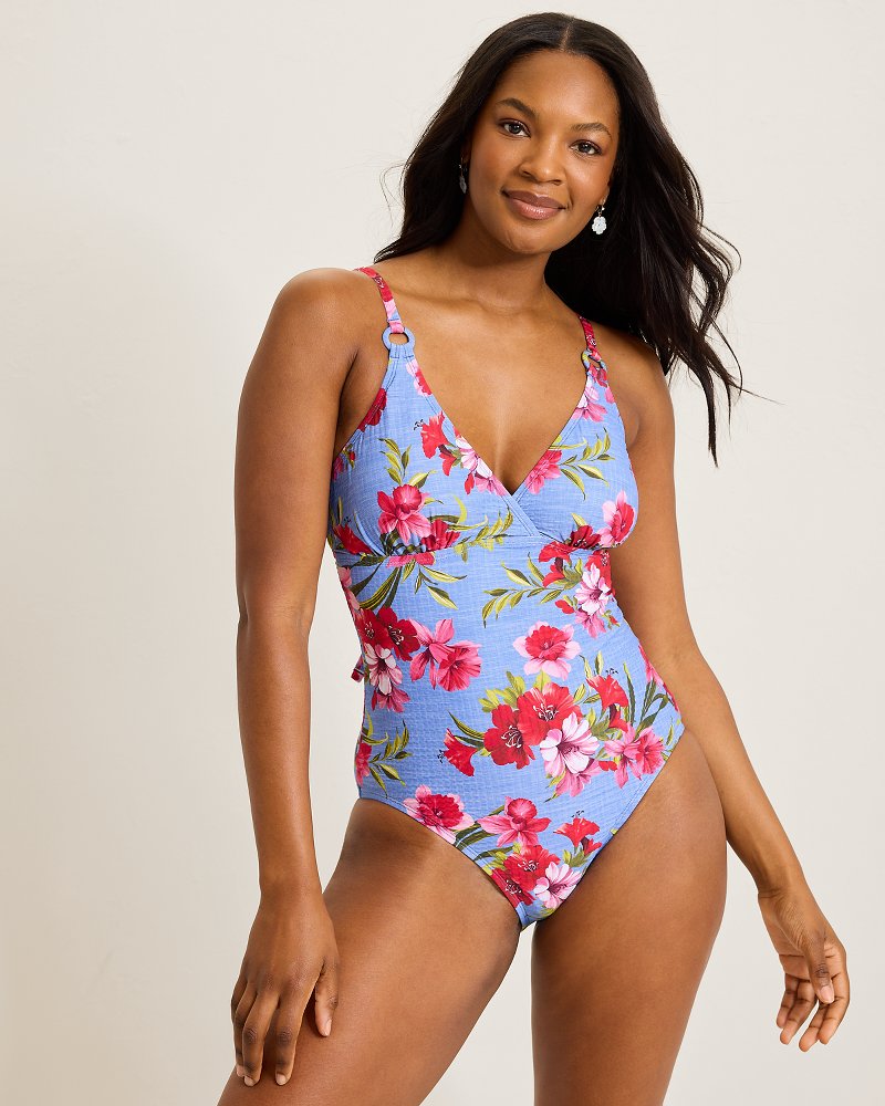 Tropic Isles Chambray Beach One-Piece Swimsuit