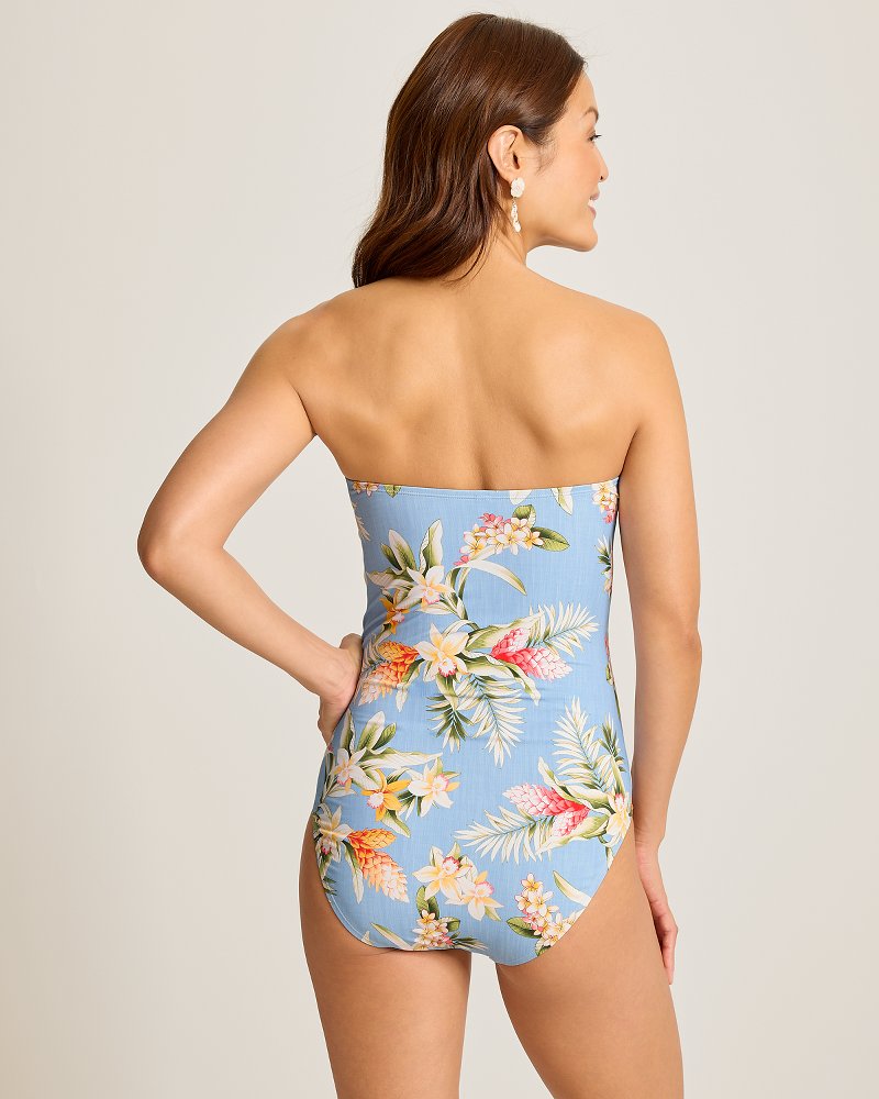 Ginger Flowers Bandeau One-Piece Swimsuit thumbnail 3
