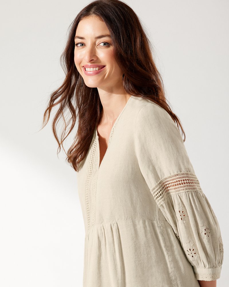 St. Lucia Linen-Blend Coverup Dress