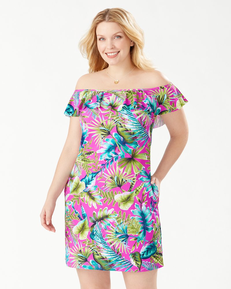 tommy bahama off the shoulder dress