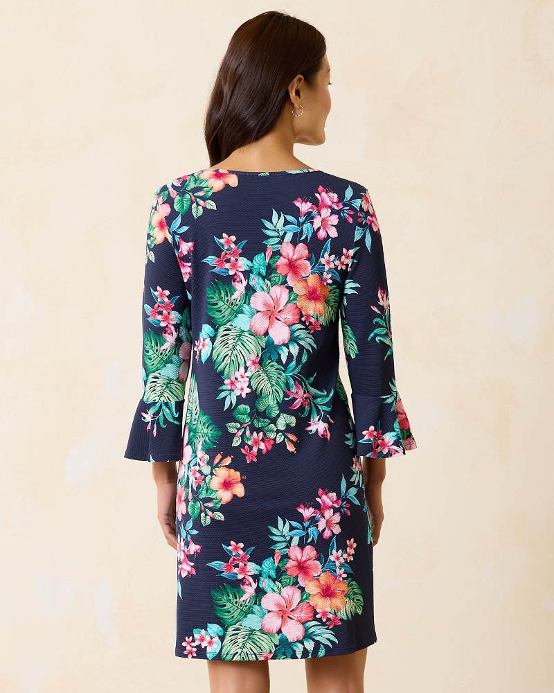 【 Bahama】アイランド ブルーム ミディ カバーアップ Island Cays Flora Flounce-Sleeve Coverup Dress