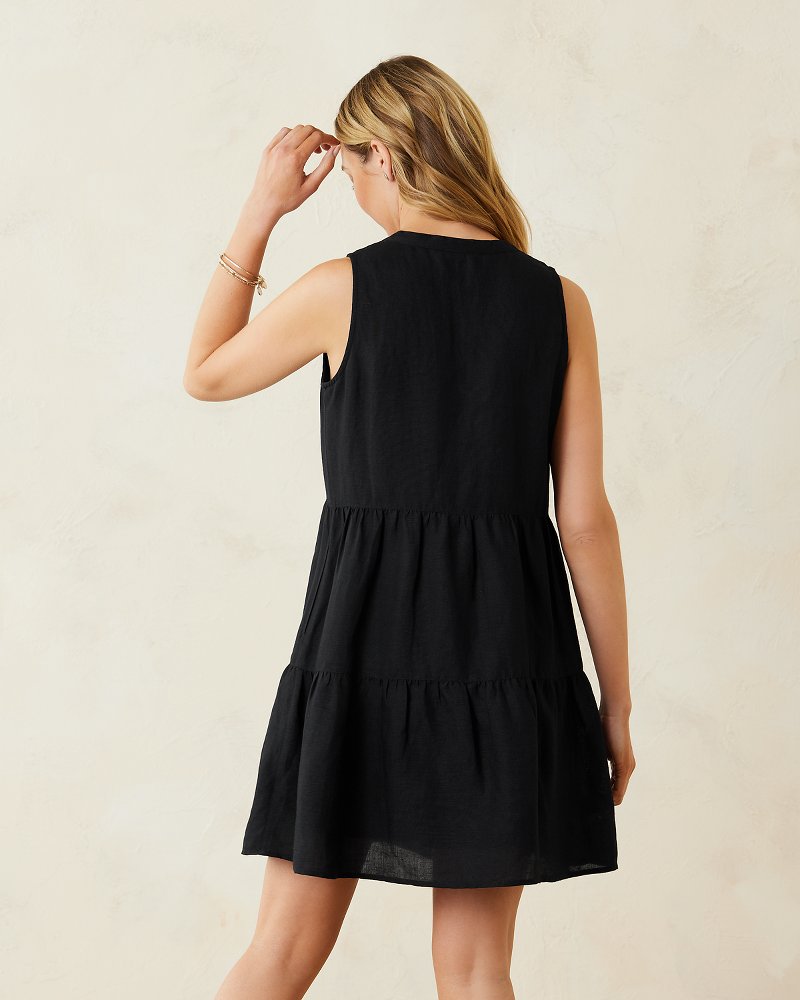 Thumbnail for St. Lucia Linen-Blend Tiered Coverup Dress