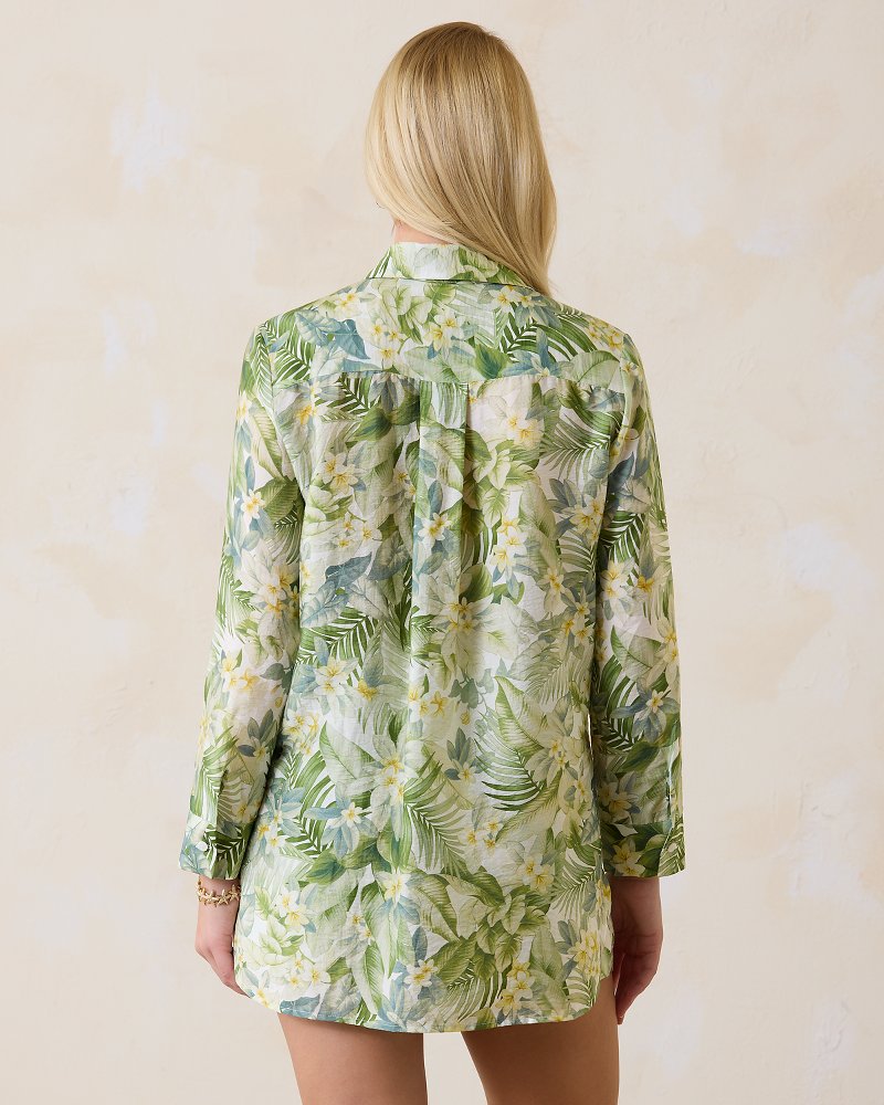 トミー バハマ  Bahama Paradise Fronds Pocket Bf Shirt レディース シャツ トップス White SS500612_033_main_4b9cf701-