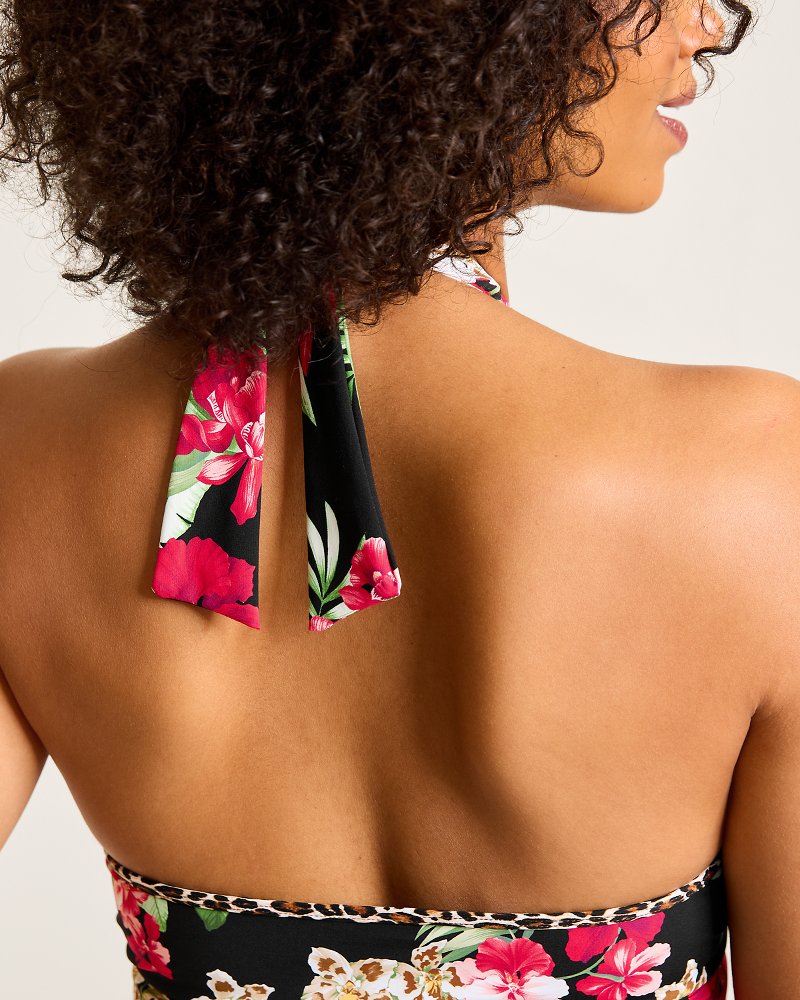 Thumbnail for Lily Cat Halter Spa Coverup Dress