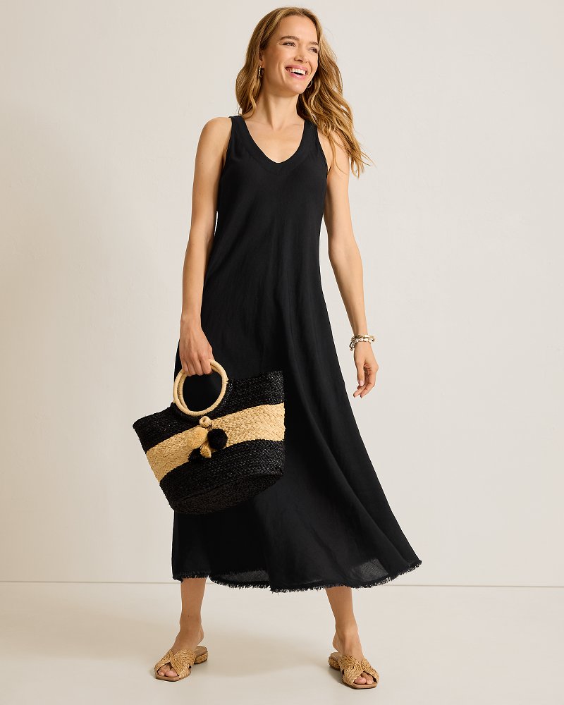St. Lucia Linen-Blend Bias-Cut Coverup Dress thumbnail 5