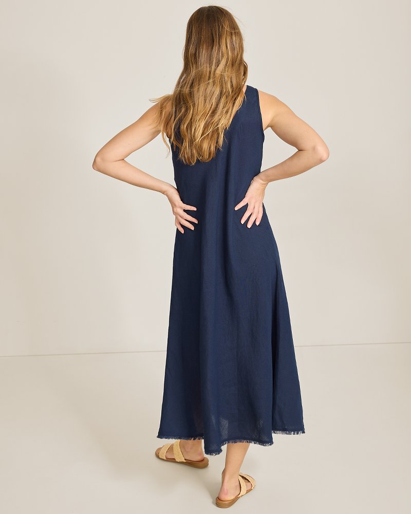 St. Lucia Linen-Blend Bias-Cut Coverup Dress thumbnail 3